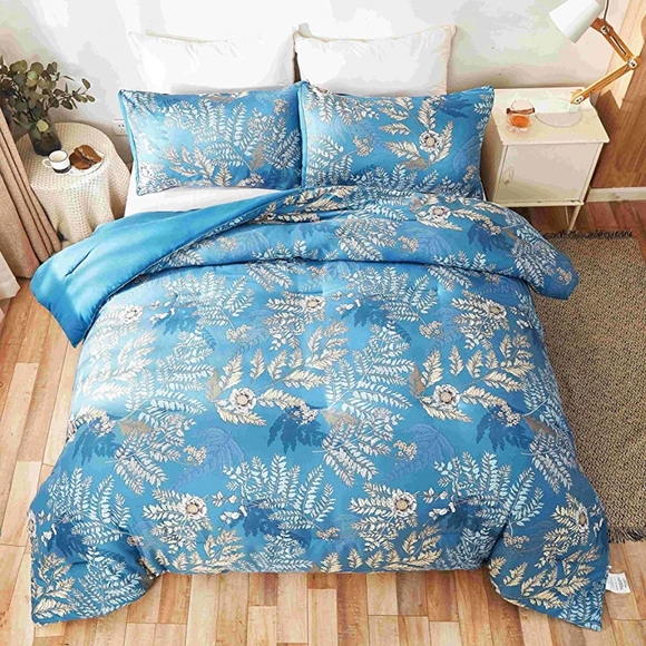 Comforter Set -3 Pieces Bedding Set - Queen Size Comforter with 2 Queen Pillow - Picture 2 of 8